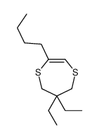 2-butyl-6,6-diethyl-5,7-dihydro-1,4-dithiepine结构式