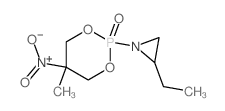 2-(2-ethylaziridin-1-yl)-5-methyl-5-nitro-1,3-dioxa-2$l^C8H15N2O5P-phosphacyclohexane 2-oxide结构式