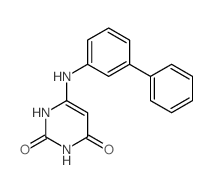 6-[(3-phenylphenyl)amino]-1H-pyrimidine-2,4-dione structure