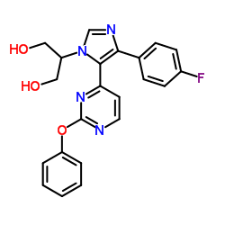 2-[4-(4-Fluorophenyl)-5-(2-phenoxy-4-pyrimidinyl)-1H-imidazol-1-yl]-1,3-propanediol Structure