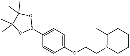 4-(2-(2-甲基哌啶-1-基)乙氧基)苯硼酸频哪醇酯结构式