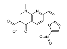 1-methyl-7-(2-(5-nitro-2-furyl)vinyl)-4-oxo-1,4-dihydro-1,8-naphthyridine-3-carboxylate结构式