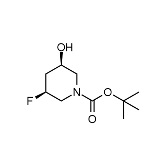 (3S,5R)-3-氟-5-羟基哌啶-1-羧酸叔丁酯结构式