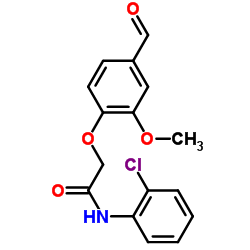 2-(4-FORMYL-2-METHOXYPHENOXY) ACETIC ACID, N-(2-CHLOROPHENYL)AMIDE structure