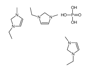 1-ethyl-3-methyl-1,2-dihydroimidazol-1-ium,phosphate结构式