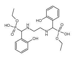 diethyl(ethane-1,2-diylbis(azanediyl))bis((2-hydroxyphenyl)methylene)bis(hydrogen phosphonate)结构式