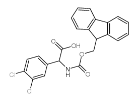 (3,4-DICHLORO-PHENYL)-[(9H-FLUOREN-9-YLMETHOXYCARBONYLAMINO)]-ACETIC ACID结构式