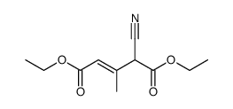 4-cyano-3-methyl-pentenedioic acid diethyl ester Structure