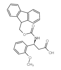 Fmoc-(S)-3-氨基-3-(2-甲氧基苯基)丙酸结构式