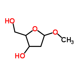 甲基-2-脱氧-beta-D-呋喃核糖苷结构式