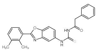 Benzeneacetamide, N-[[[2-(2,3-dimethylphenyl)-5-benzoxazolyl]amino]thioxomethyl]- (9CI)结构式