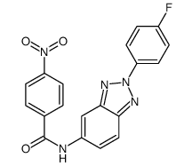 N-[2-(4-fluorophenyl)benzotriazol-5-yl]-4-nitrobenzamide结构式