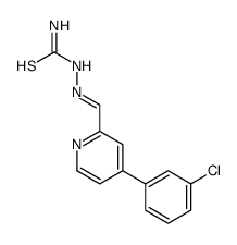 [[4-(3-chlorophenyl)pyridin-2-yl]methylideneamino]thiourea结构式