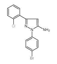 1-(4-bromophenyl)-3-(2-chlorophenyl)-1h-pyrazol-5-amine结构式