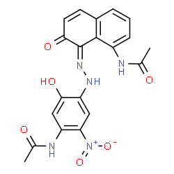 N-[4-[[8-(acetylamino)-2-hydroxy-1-naphthyl]azo]-5-hydroxy-2-nitrophenyl]acetamide结构式