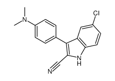 5-chloro-3-[4-(dimethylamino)phenyl]-1H-indole-2-carbonitrile Structure