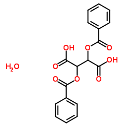 L(-)-Dibenzoyl-L-tartatic acid monohydrate structure