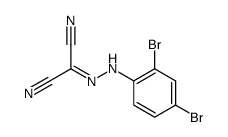 2-[(2,4-dibromophenyl)hydrazinylidene]propanedinitrile结构式