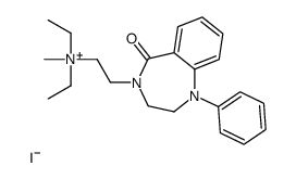 diethyl-methyl-[2-(5-oxo-1-phenyl-2,3-dihydro-1,4-benzodiazepin-4-yl)ethyl]azanium,iodide Structure