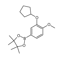 2-(3-(cyclopentyloxy)-4-methoxyphenyl)-4,4,5,5-tetramethyl-1,3,2-dioxaborolane Structure