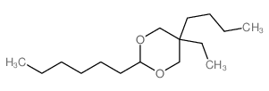 5-butyl-5-ethyl-2-hexyl-1,3-dioxane Structure