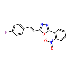 2-[(E)-2-(4-Fluorophenyl)vinyl]-5-(2-nitrophenyl)-1,3,4-oxadiazole Structure