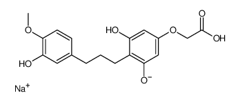 sodium,2-[3,5-dihydroxy-4-[3-(3-hydroxy-4-methoxyphenyl)propyl]phenoxy]acetate结构式