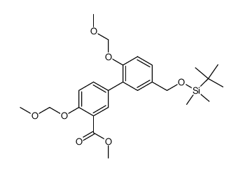 methyl 5'-(((tert-butyldimethylsilyl)oxy)methyl)-2',4-bis(methoxymethoxy)-[1,1'-biphenyl]-3-carboxylate Structure