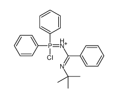 (N-tert-butyl-C-phenylcarbonimidoyl)-[chloro(diphenyl)-λ5-phosphanylidene]azanium Structure