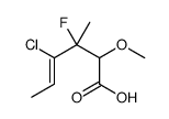 4-chloro-3-fluoro-2-methoxy-3-methylhex-4-enoic acid Structure