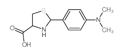 2-(4-dimethylaminophenyl)thiazolidine-4-carboxylic acid structure