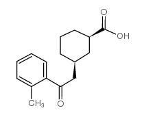 cis-3-[2-(2-methylphenyl)-2-oxoethyl]cyclohexane-1-carboxylic acid Structure