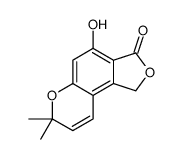 4-hydroxy-7,7-dimethyl-1H-furo[3,4-f]chromen-3-one结构式