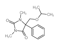 1,3-dimethyl-5-phenyl-5-(propan-2-yloxymethyl)imidazolidine-2,4-dione结构式