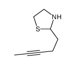 2-pent-3-ynyl-1,3-thiazolidine结构式