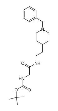 tert-butyl (2-((2-(1-benzylpiperidin-4-yl)ethyl)amino)-2-oxoethyl)carbamate Structure