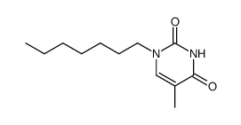 1-n-heptylthymine结构式