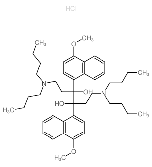 1,6-bis(dibutylamino)-3,4-bis(4-methoxynaphthalen-1-yl)hexane-3,4-diol结构式