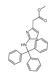 methyl 2-tritylamino-4-thiazolylacetate结构式