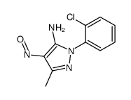 2-(2-chlorophenyl)-5-methyl-4-nitrosopyrazol-3-amine结构式