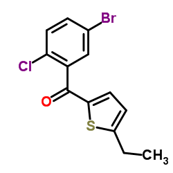 (5-Bromo-2-chlorophenyl)(5-ethyl-2-thienyl)methanone Structure