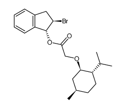 (-)-(1R,2R)-trans-2-bromo-1-(methyloxyacetoxy)indan Structure