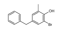 4-benzyl-2-bromo-6-methylphenol结构式