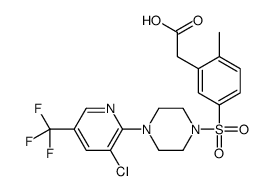 2-[5-[4-[3-chloro-5-(trifluoromethyl)pyridin-2-yl]piperazin-1-yl]sulfonyl-2-methylphenyl]acetic acid结构式