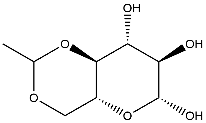 α-D-Glucopyranose, 4,6-O-(1R)-ethylidene- Structure