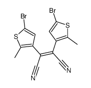 2,3-bis(5-bromo-2-methylthiophen-3-yl)but-2-enedinitrile结构式