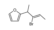 2-((Z)-2-Bromo-1-methyl-but-2-enyl)-furan Structure