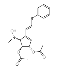 3-Cyclopentene-1,2-diol, 5-(hydroxymethylamino)-4-2-(phenylthio)ethenyl-, 1,2-diacetate, 1S-1.alpha.,2.beta.,4(Z),5.beta.- structure