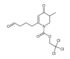 2,2,2-trichloroethyl 6-(4-oxobutyl)-3,4-dihydro-3-methyl-4-oxopyridine-1(2H)-carboxylate结构式