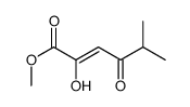 methyl 2-hydroxy-5-methyl-4-oxohex-2-enoate结构式